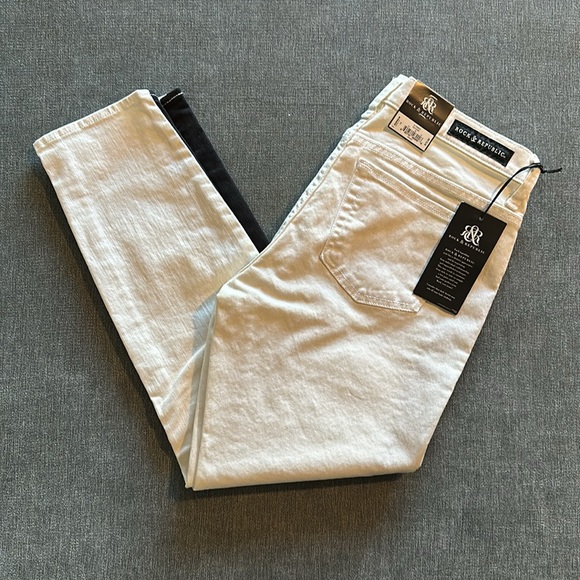 White Pant with Black Stripes down sides of legs - Picture 2 of 6